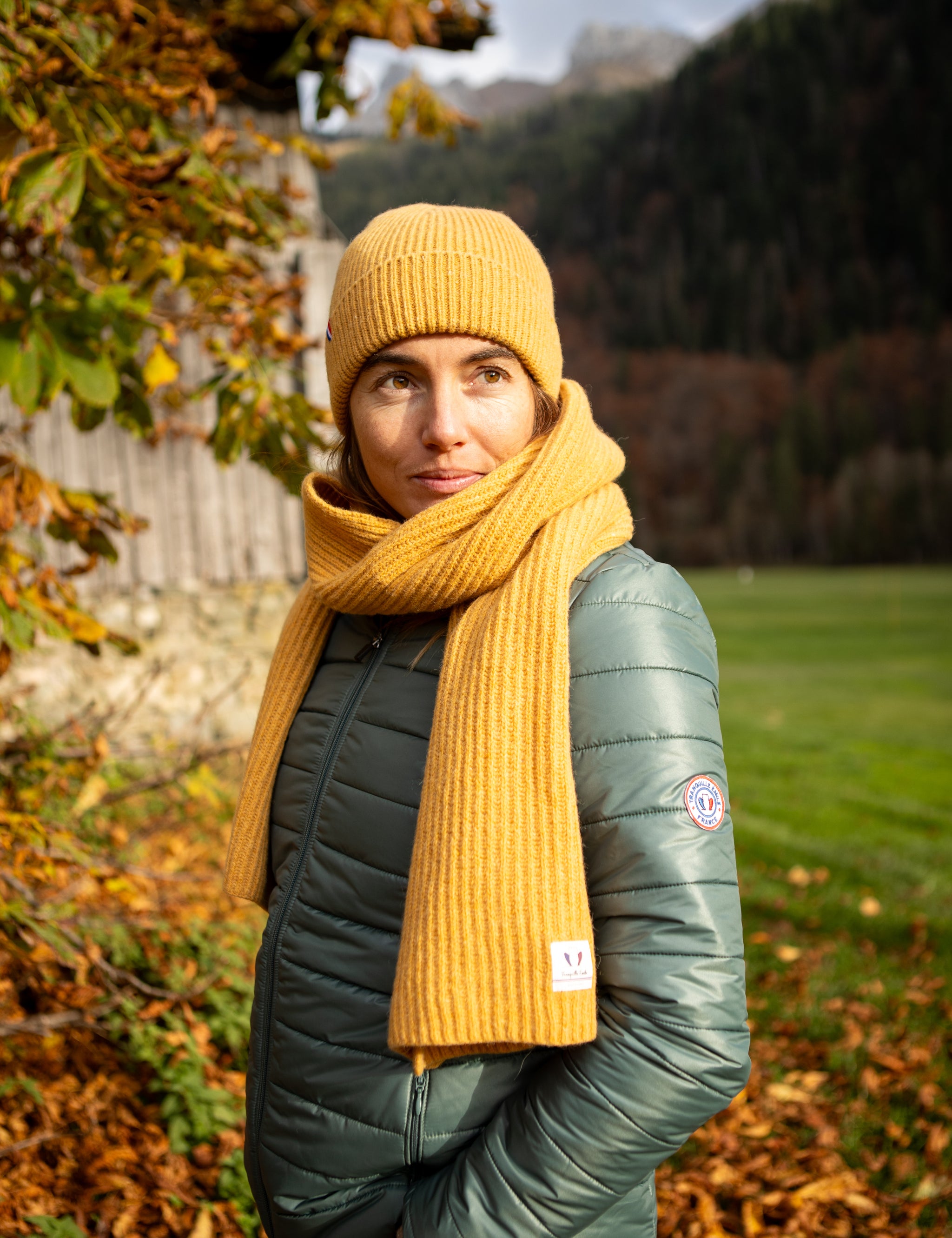 echarpe-bonnet-made-in-france-recycle-jaune