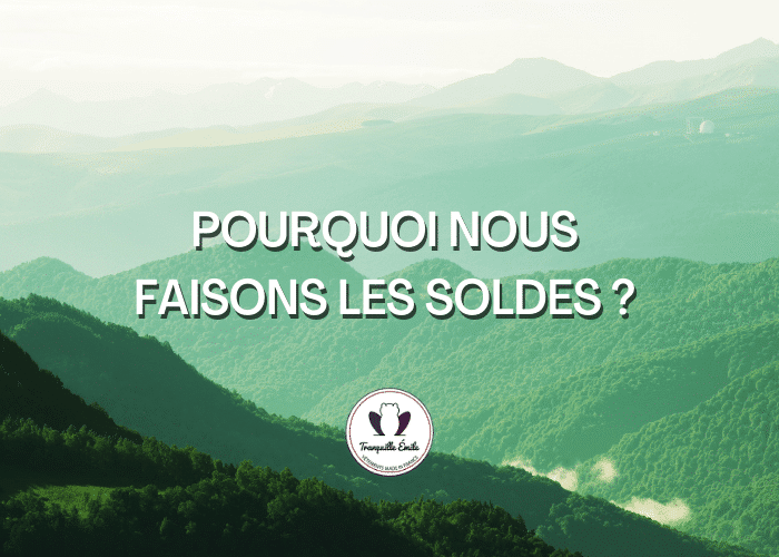 Pourquoi nous faisons les soldes ?