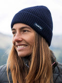 Bonnet bleu détail maille - L'Attachant confection française