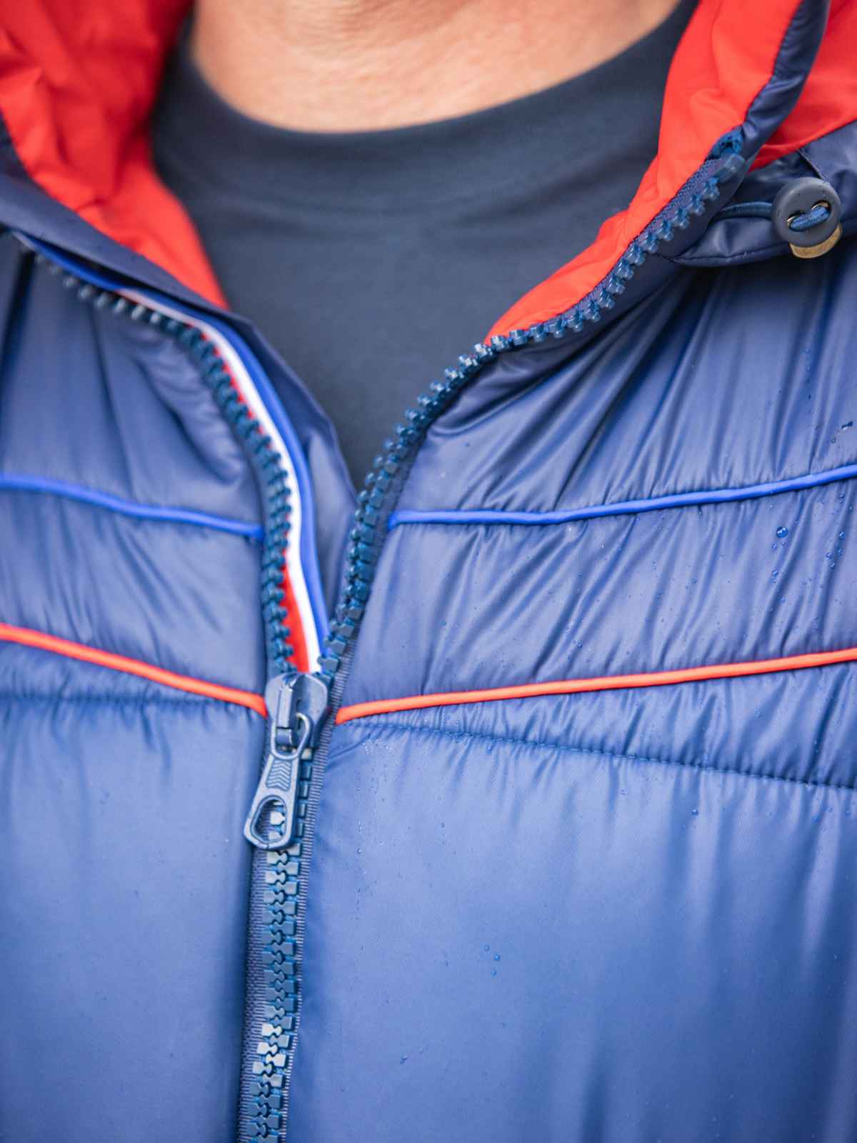 Doudoune l'hivernale homme bleue fermeture éclair