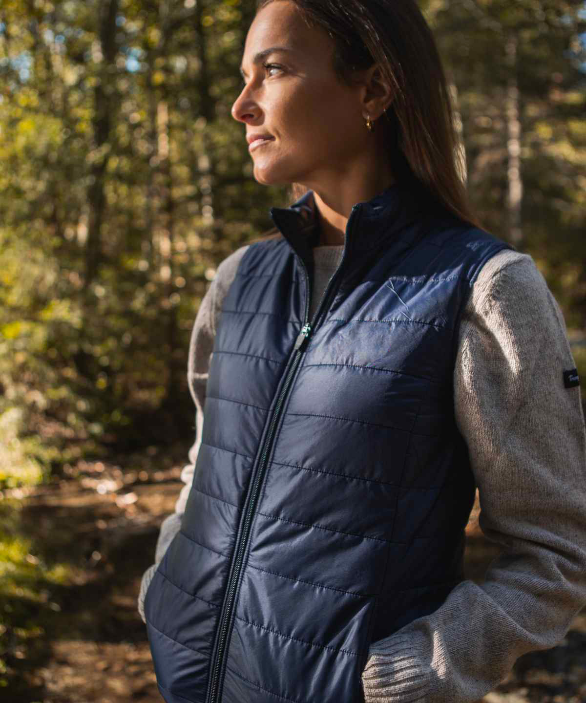 Doudoune la tempérée bleue femme