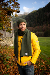 echarpe-bonnet-recyclé-made-in-france-vert