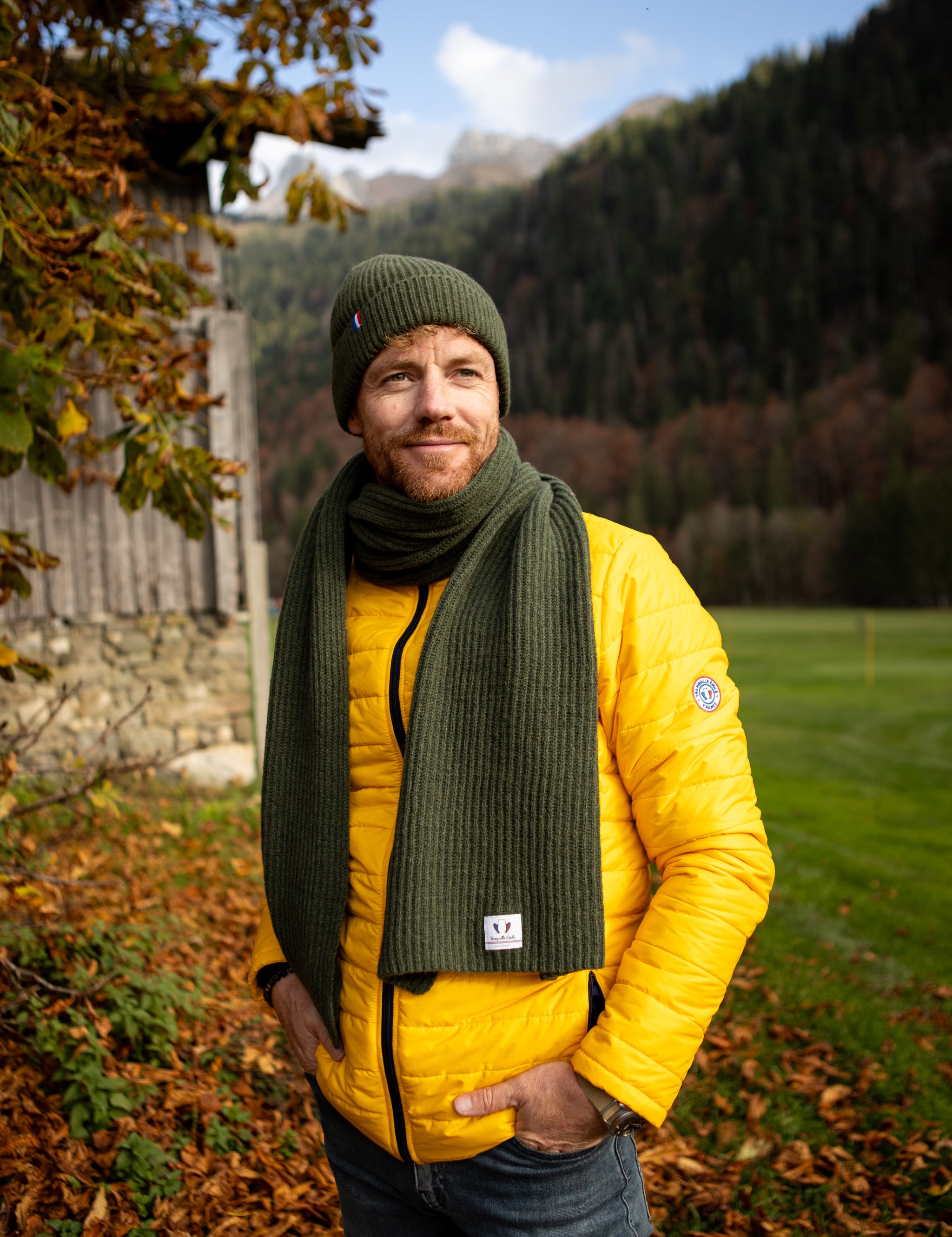 echarpe-bonnet-recyclé-made-in-france-vert