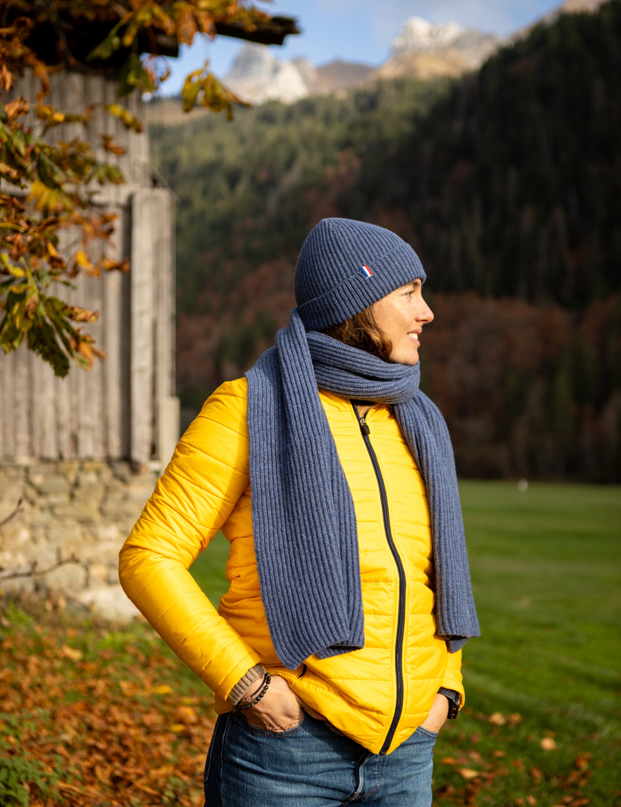 bonnet-echarpe-recycle-made-in-france-bleu