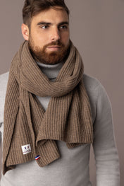 echarpe-recycle-made-in-france-marron