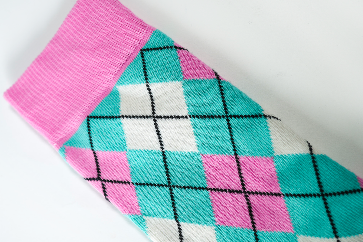 Chaussettes dépareillées détail jacquard coloré - Les Extraordinaires confection française