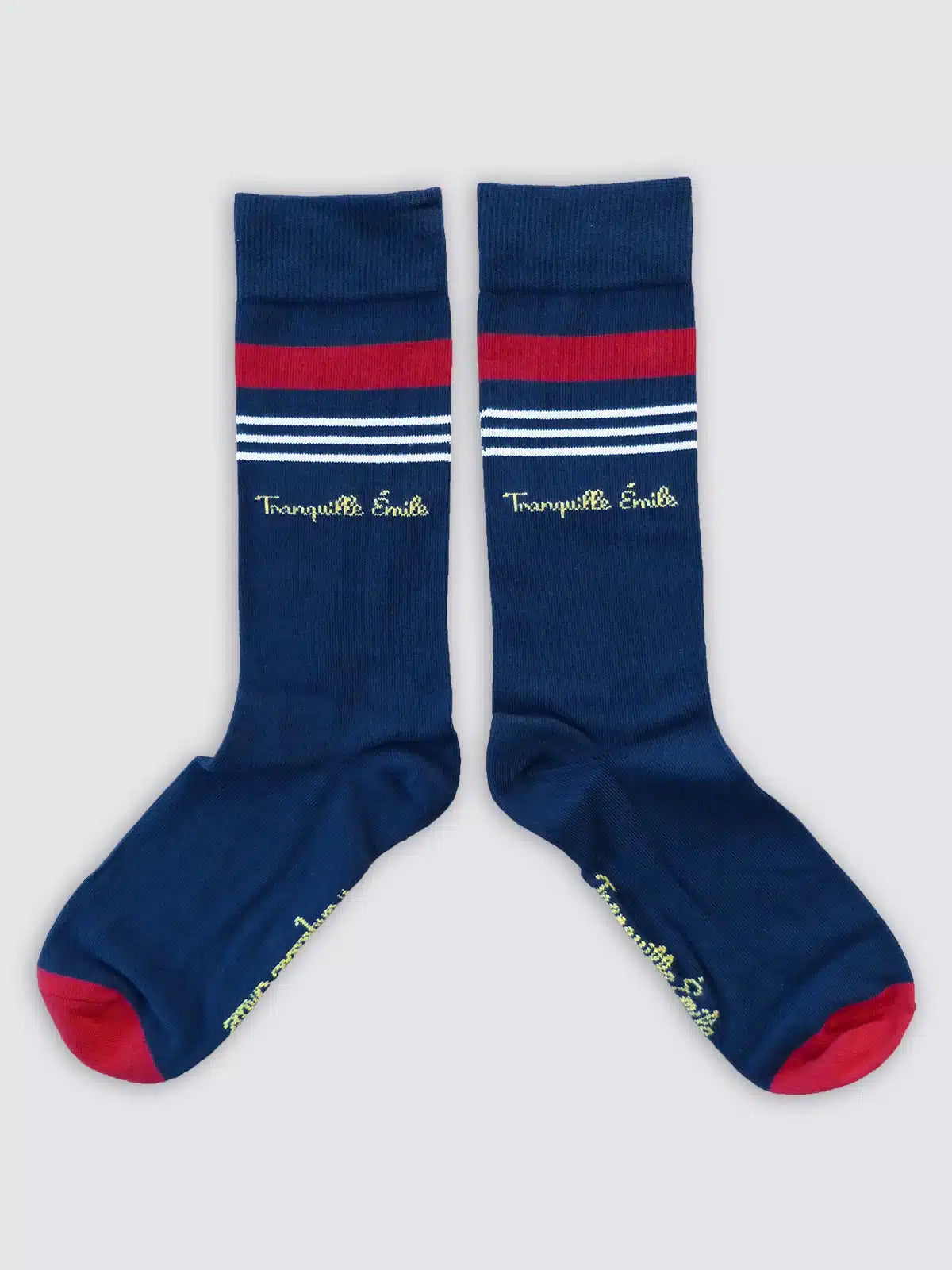 Chaussettes tricolores confectionnées en France - Les Championnes vue de face