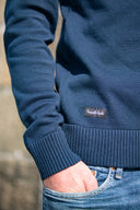 Pull marin bleu marine détail - Le Matelot Tranquille Emile