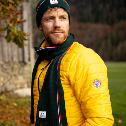 echarpe-bonnet-laine-made-in-france-vert