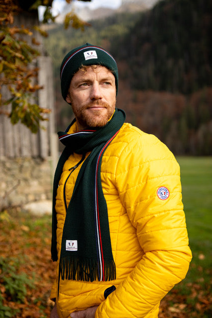 echarpe-bonnet-laine-made-in-france-vert