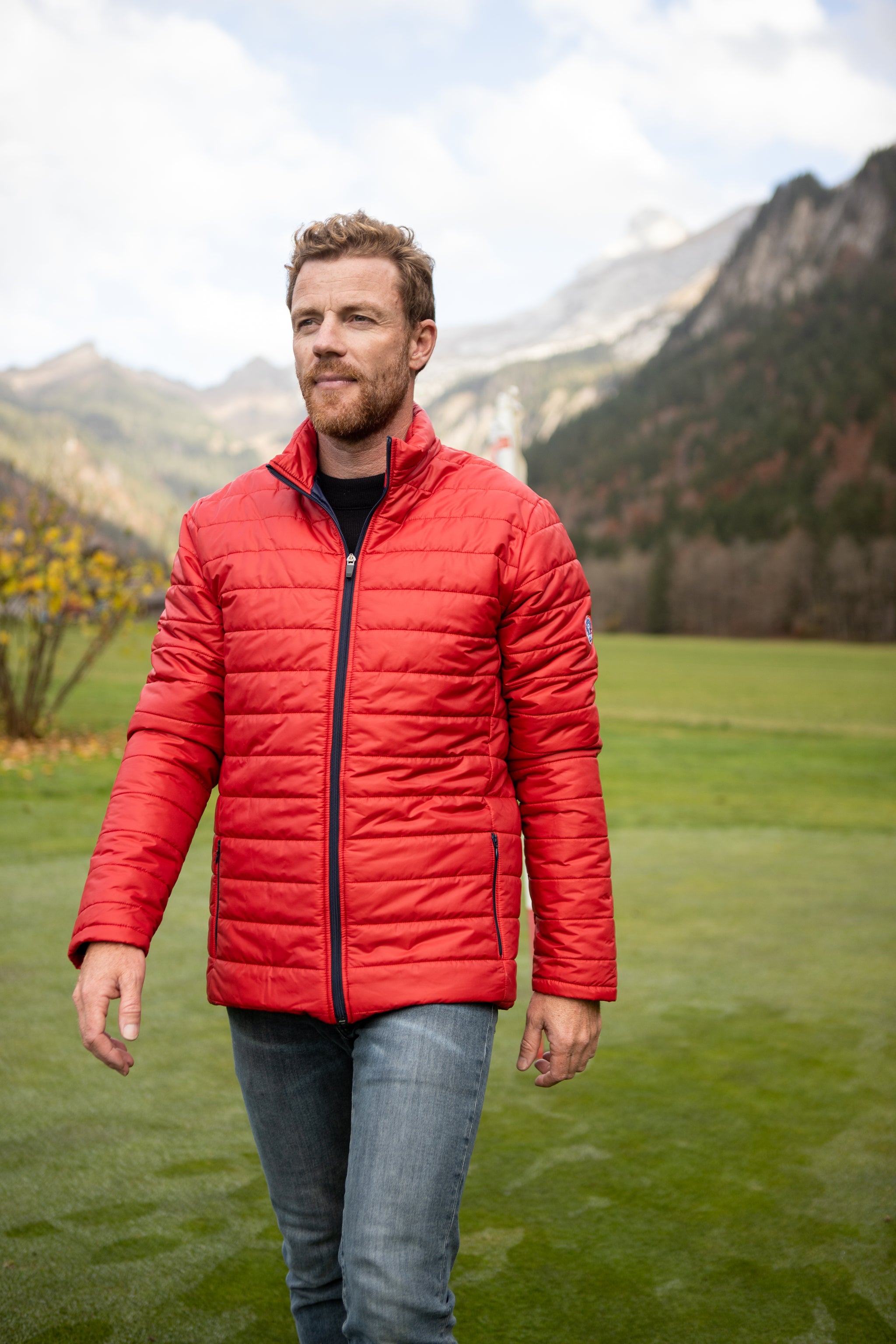 Doudoune sans manches homme rouge OFG confectionnée en France - L'Incomparable vue de face