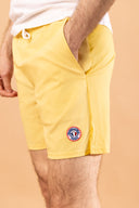Maillot de bain homme jaune détail - Le Baigneur confection française