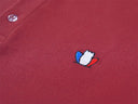 Polo femme bordeaux détail col - L'Élégant confection française
