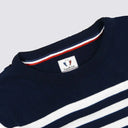 Pull marinière homme bleu détail rayures - La Marinière confection française
