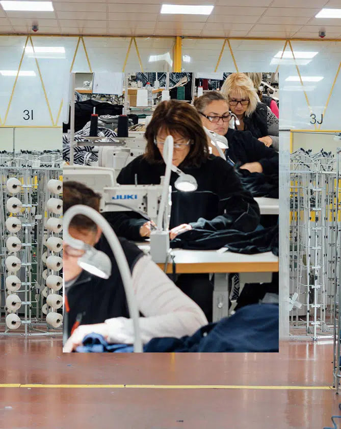 Savoir-faire textile français dans un atelier partenaire