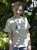 T-shirt enfant Futur grand skieur détail motif - confection française