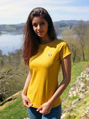 T-shirt femme safran en coton confectionné en France - L'Authentique vue de face
