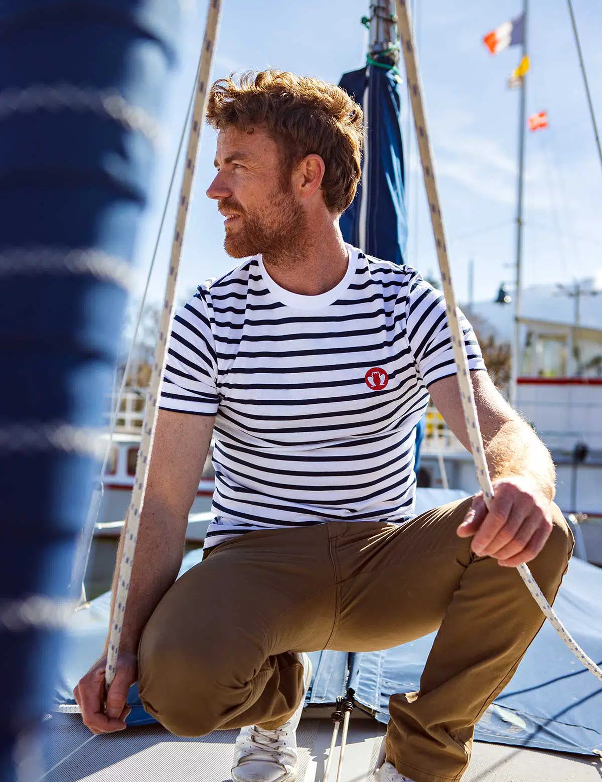 Tee shirt rayé marin homme sales