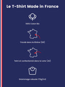 T-shirt homme bleu marine cocarde vue de dos - La Cocarde Tranquille Emile