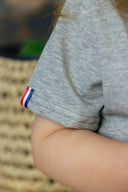T-shirt enfant gris vue de dos - Le petit Authentique Tranquille Emile