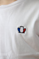 T-shirt enfant blanc détail col - Le petit Authentique confection française