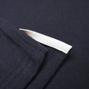 Polo femme bleu marine détail col - L'Élégant confection française