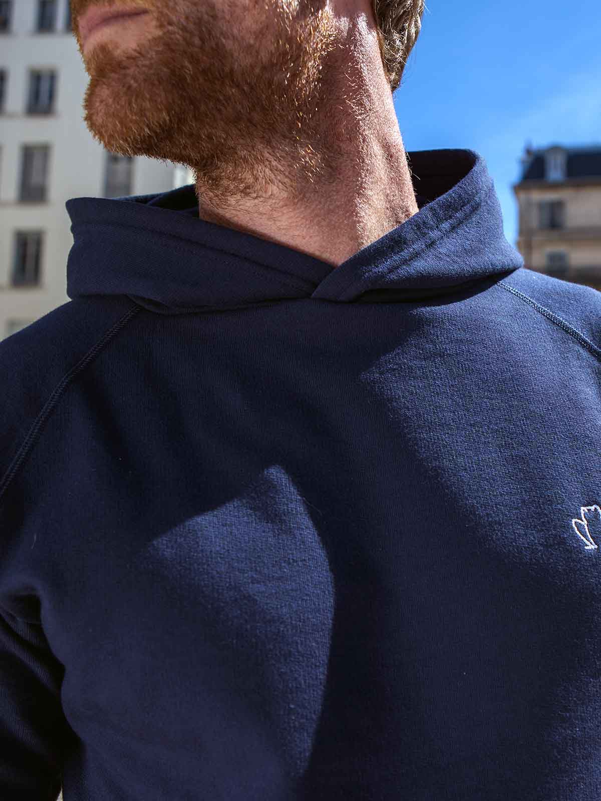 hoodie homme bleu marine